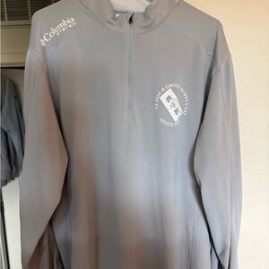 Columbia Light Gray Half-Zip Performance Pullover